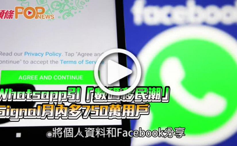 Whatsapp引「數碼移民潮」  Signal月內多750萬用戶