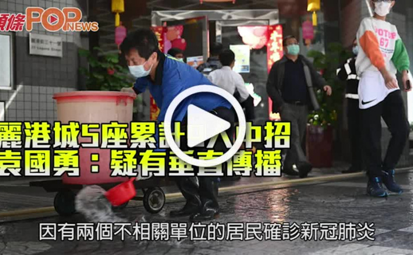 麗港城5座累計9人中招 袁國勇：疑有垂直傳播