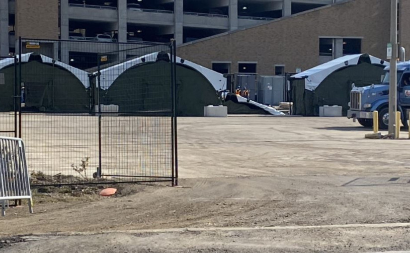 軍方醫療隊開始進駐新寧醫院