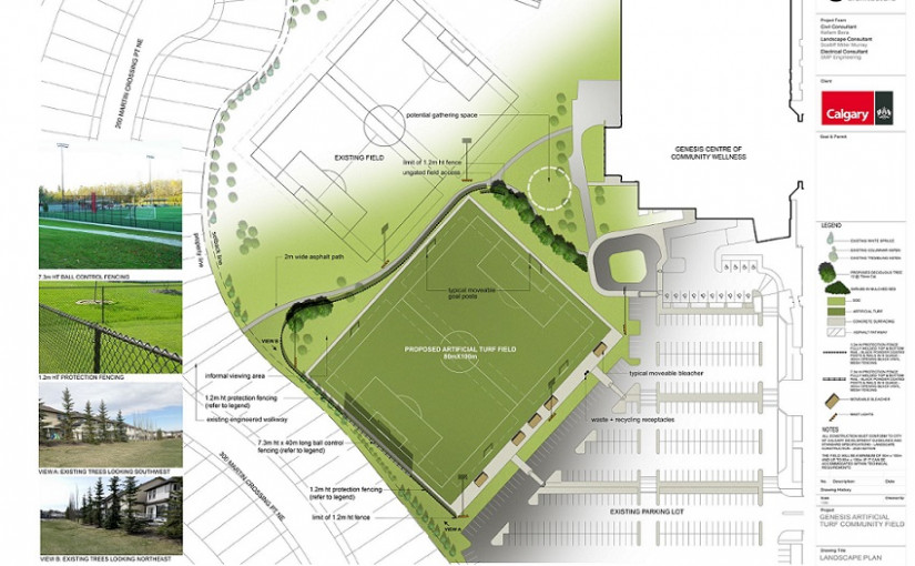 卡加利正在建設Genesis Centre戶外人造草皮場地