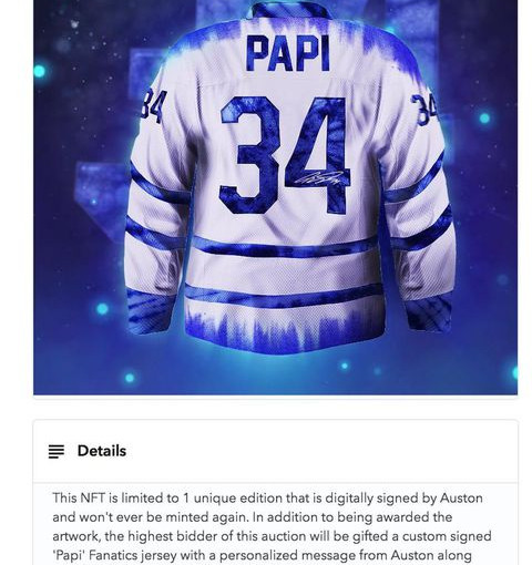 NFTs熱潮取代閃卡 楓葉馬修斯推出限量版數碼藝術品