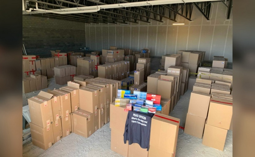 AGLC緝獲價值450萬元的走私煙草產品