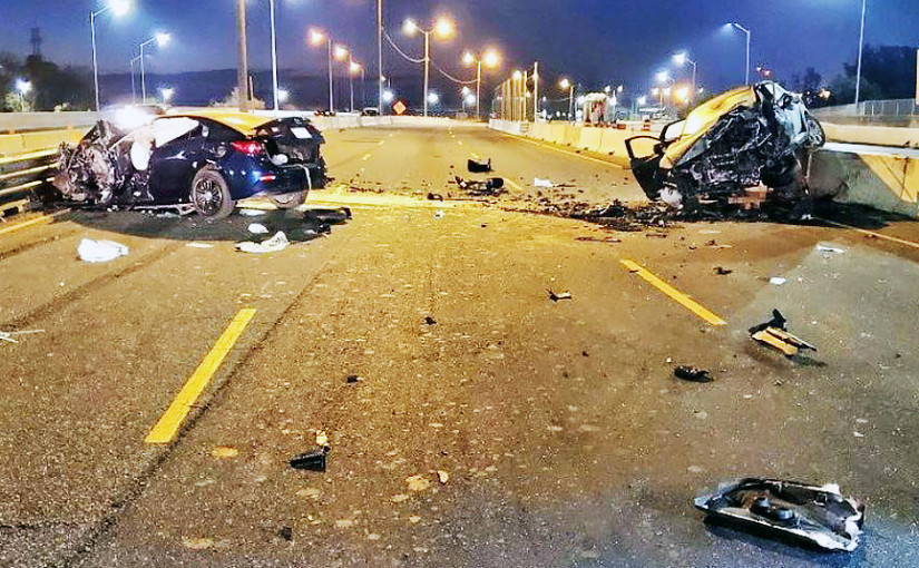 QEW兩車迎頭相撞 2司機重傷