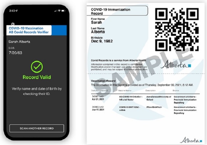 亞省推出應用程式 讀取新冠疫苗接種二維碼