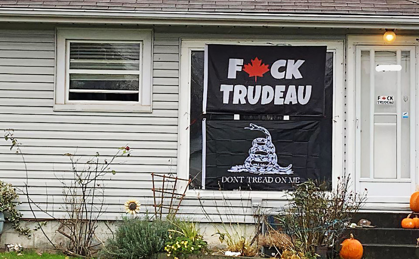 屋主張貼涉嫌冒犯杜魯多橫額 遭市府勒令拆除