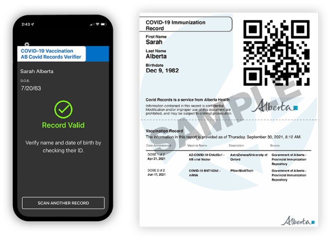 亞省二維碼疫苗紀錄己修復 出國省民現可放心使用