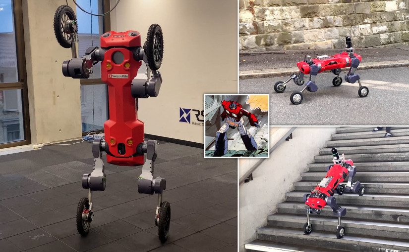 科技/有片| 瑞士機械人加添4個轆 直立似人輕鬆上落樓梯