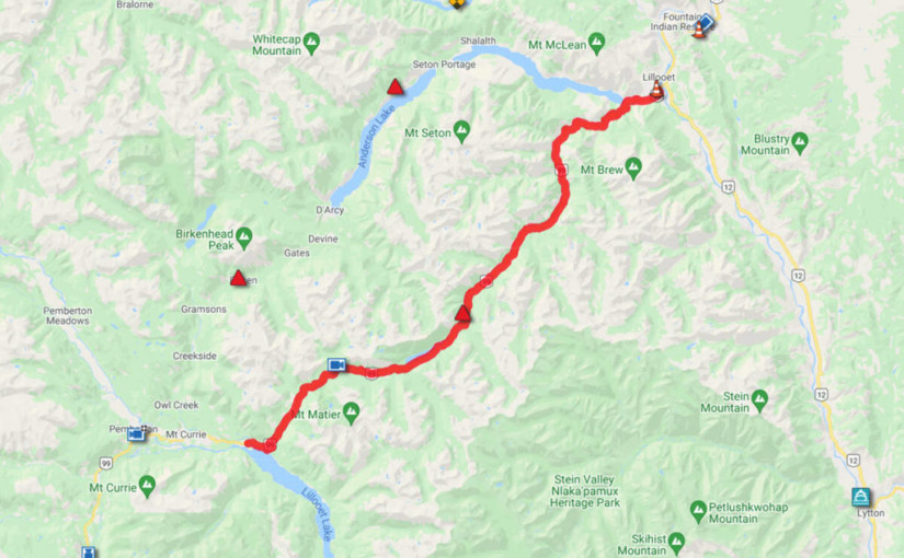 卑詩99號公路位於彭伯頓與利魯厄特之間路段重開