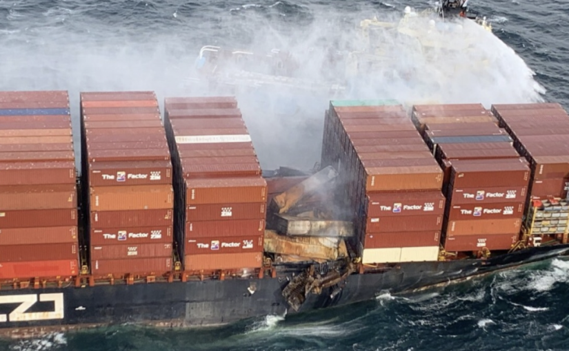 溫島水域起火貨船 歷經一個月終於找到停靠港口