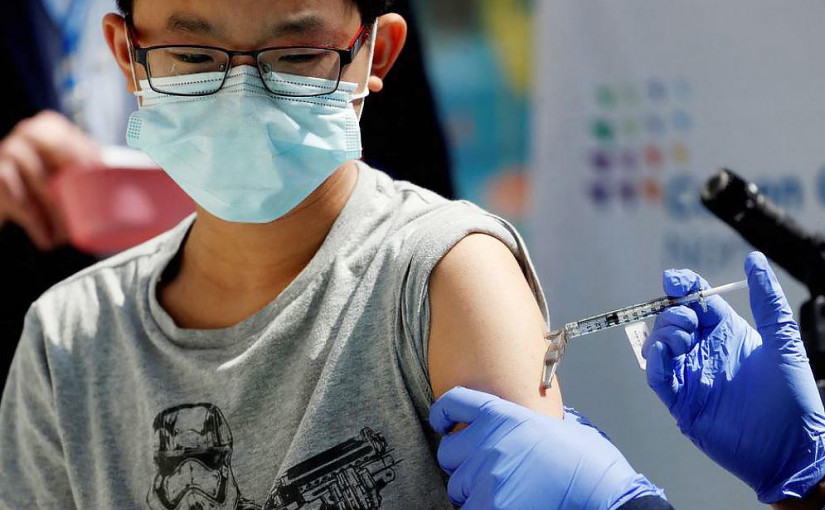 美國批准12至15歲兒童接種輝瑞加強劑