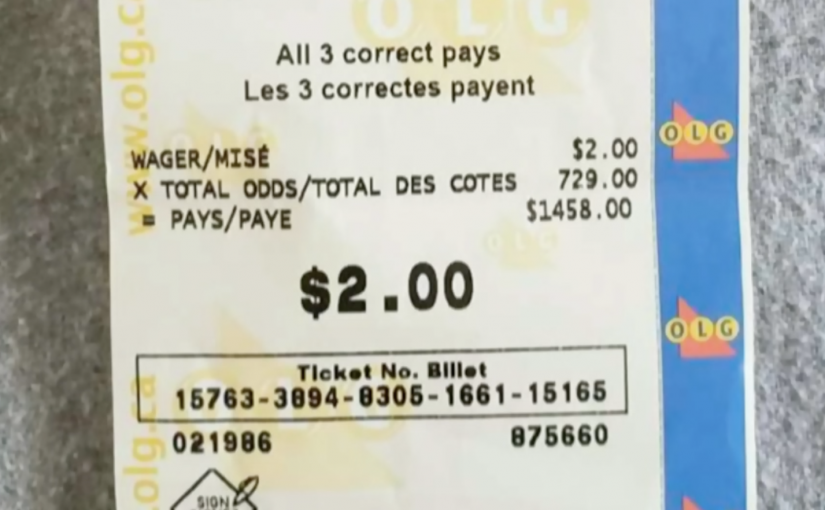 男子花2元賭波深信中了大獎 誰知安省賭例有別NHL