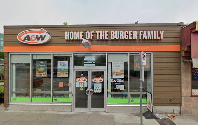 溫哥華A&W快餐店　有男子持刀威脅顧客