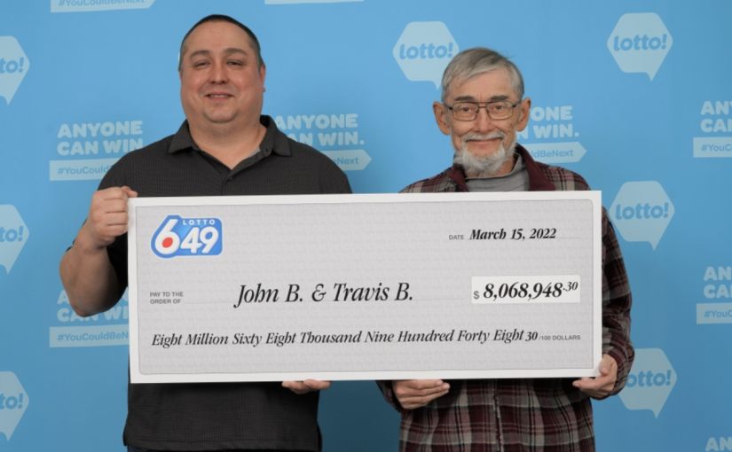 卑詩省一對叔侄中得800萬元樂透649獎金