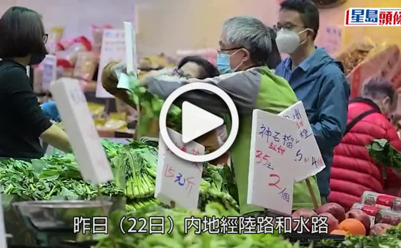 (視頻)疫情消息｜內地供港蔬菜與平日相若 鮮活食品供應穩定