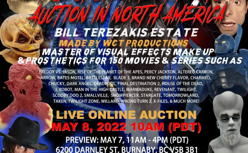 已故著名特效化妝師  遺物拍賣會將於溫市舉行