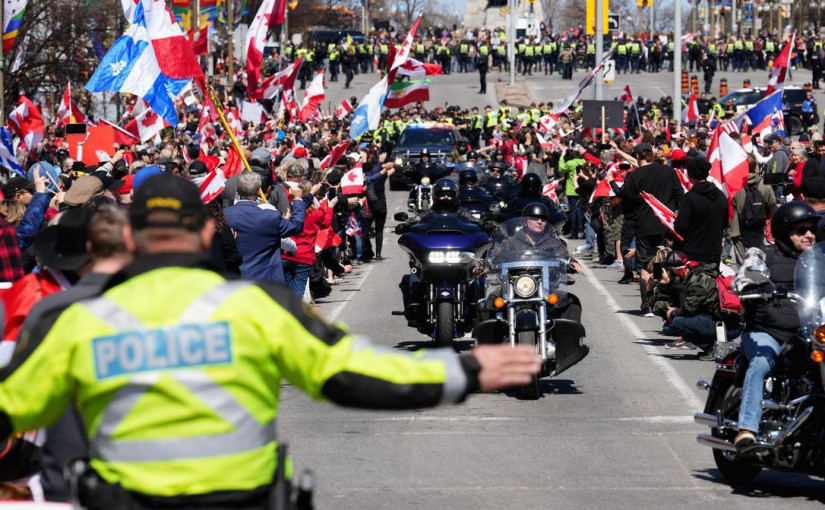 滾雷車隊渥太華集會 組織者稱星期日結束 警方集會期間已開出數百張罰單