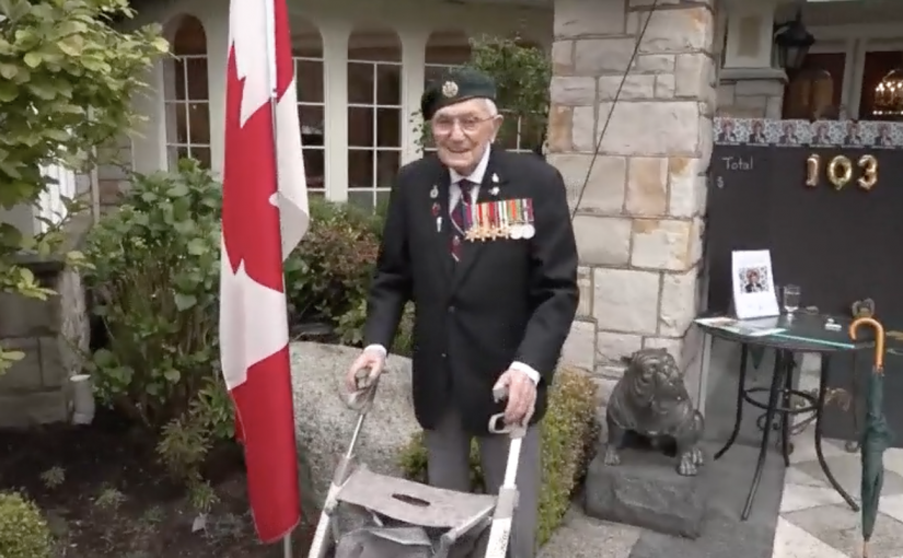 103歲卑詩省二戰老兵為烏克蘭兒童籌款