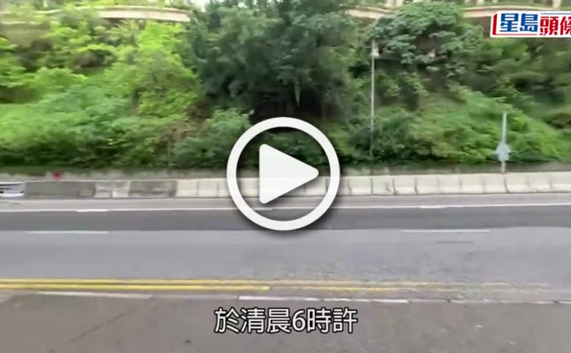 (視頻)交通意外｜何文田貨車撞樹翻側 剷入油站撼的士