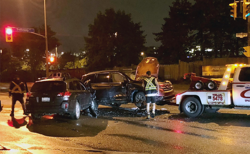 北約克發生3車相撞事故 3人輕傷1人重傷