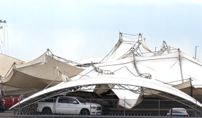 卡加利狂風吹起汽車帳篷毀電纜