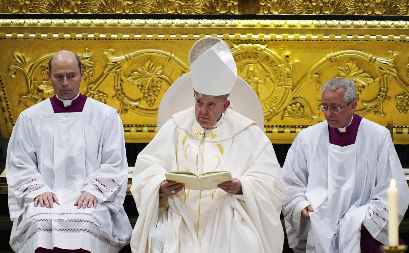 教宗方濟各在魁北克城主持和解為主題的大型彌撒