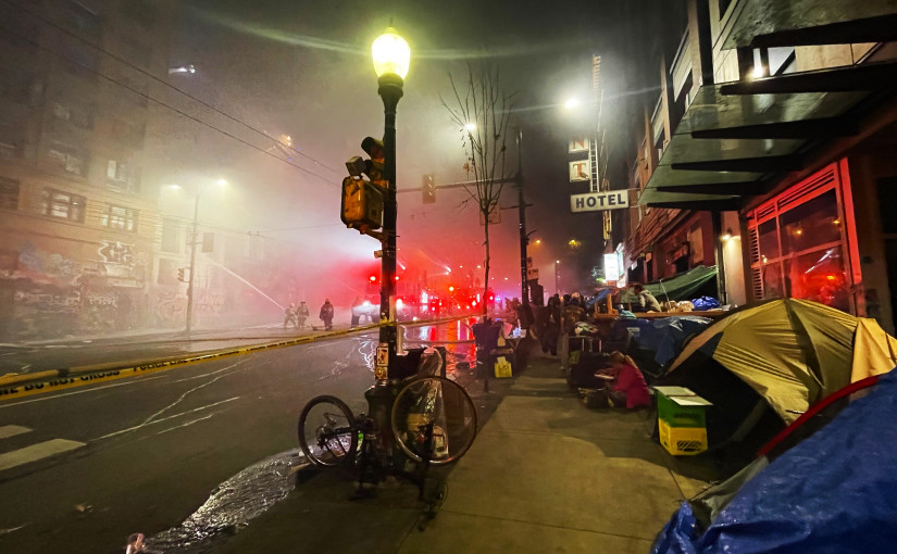 記者直擊喜士定大火現場 有市民擔心帳篷城存安全隱患