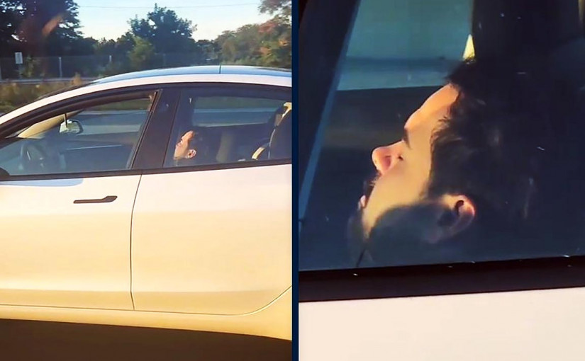 【有片】汽車在飛馳 司機在睡覺