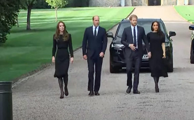 【有片】哈利與梅根 突與威廉與凱特一起觀看花海