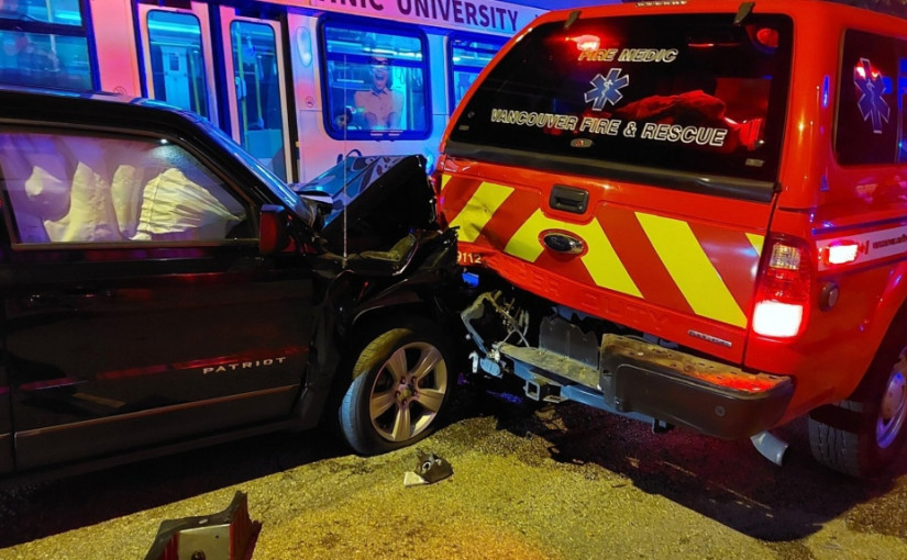 溫市酒駕司機追尾消防局救援車