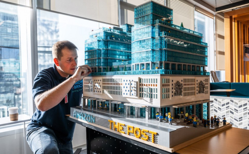 樂高大師拼出溫市悠久地標 亞馬遜2023年進駐大樓