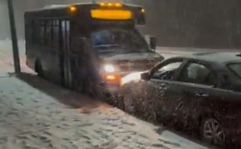 【有片】上周大溫暴風雪導致15輛巴士碰撞 全省車險索賠翻倍