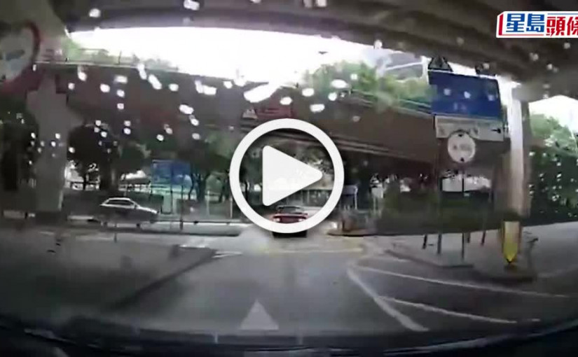 (視頻)車Cam直擊│私家車跑馬地疑未停雙白線 直出路口猛撞的士