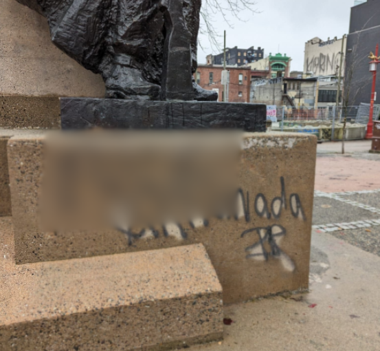 溫哥華中山公園再遭塗鴉破壞