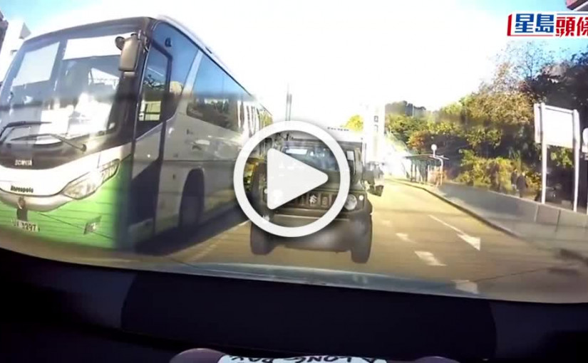 (視頻)車cam直擊｜四驅車阻電單車cut線爬頭 龍翔道上演1分鐘搶位戰