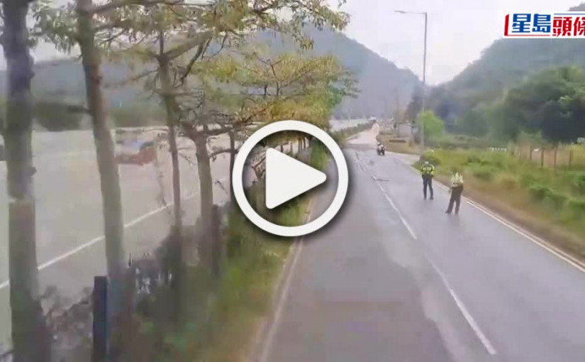 (視頻)北大嶼山近小蠔灣爆食水管儼如小噴泉 翔東路近欣澳站單線雙程行車