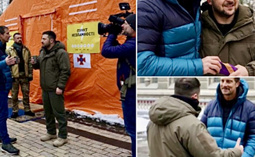 俄烏戰爭｜給澤連斯基朱古力被警衛制止 《人在野》格里爾斯：我先食一塊證無毒