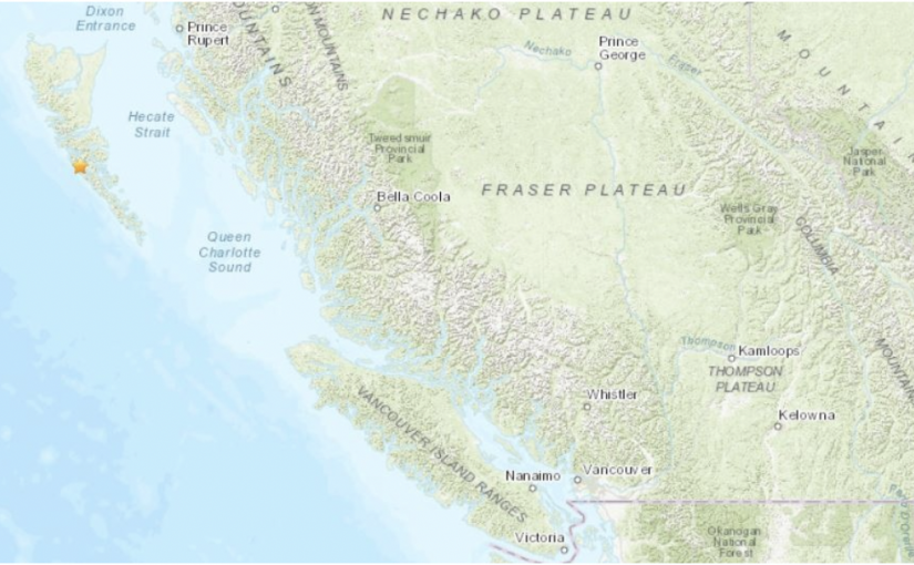 一周四次 今晨卑詩再次發生地震