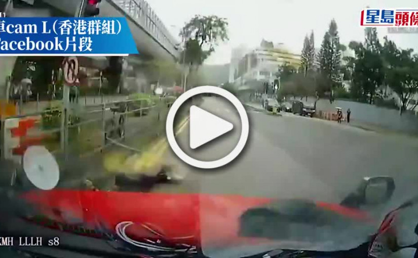 (視頻)沙田途人亂過路遭撞飛凌空旋轉 的士司機無奈：真係累X死我｜車Cam直擊