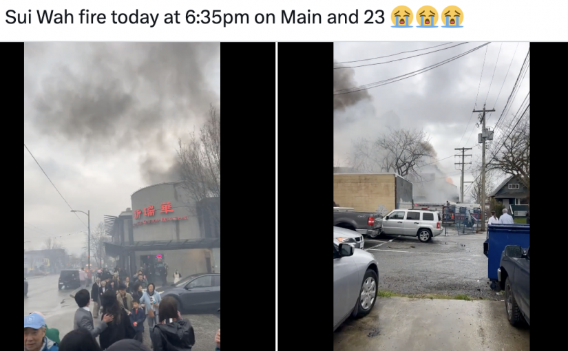 溫哥華中餐廳起火 火災原因不明