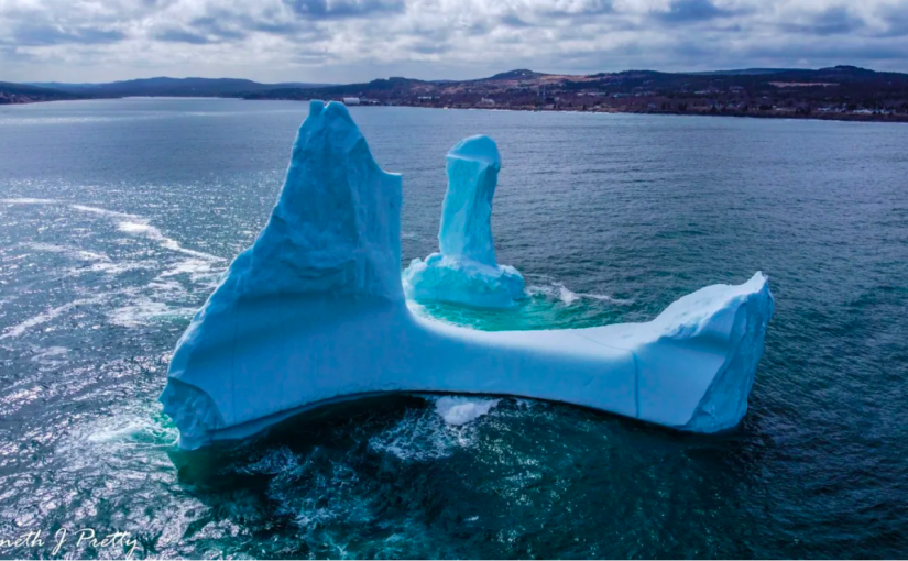 紐芬蘭海岸冰山奇觀引發社媒病毒式瘋傳