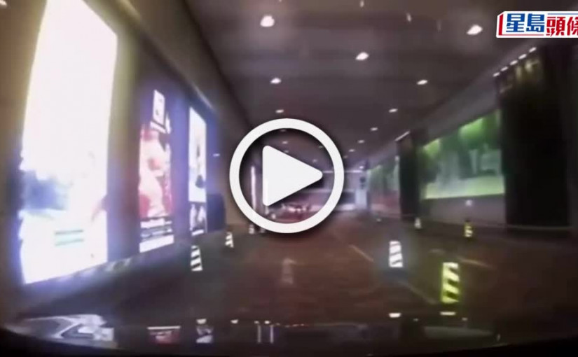 (視頻)車cam直擊｜屯門毒品快餐車避警查 倒後撞電單車 警員攔車遭拖行