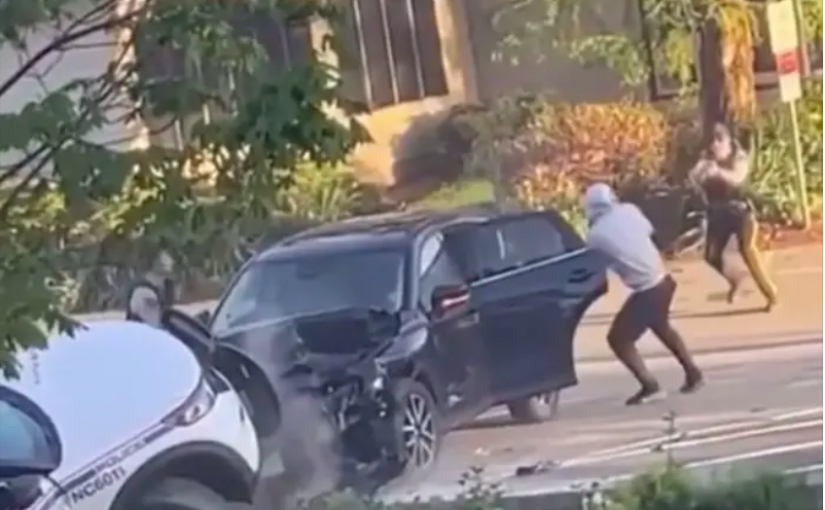 【有片請慎入】卑詩嫌疑人駕SUV警局外猛撞警車被警員開槍轟倒