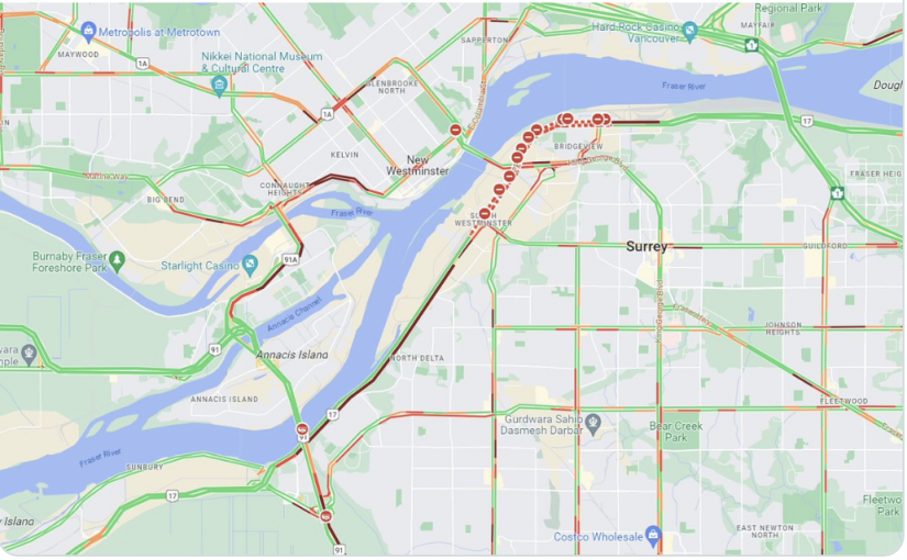 【更新】素里Hwy 17 夾 Old Yale 路段現已重新開放