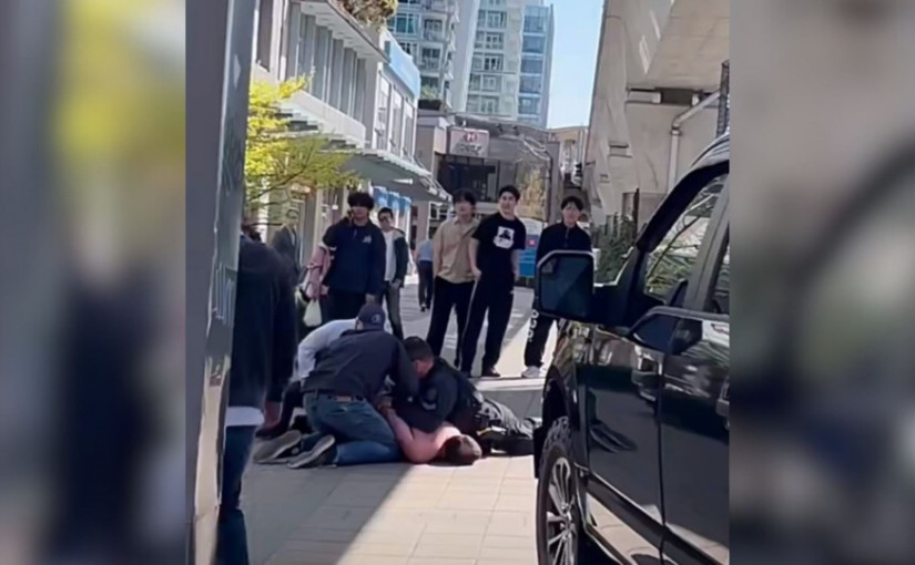 【有片】光膀漢疑光天化日搶劫商店  被列治文警民合力逮捕