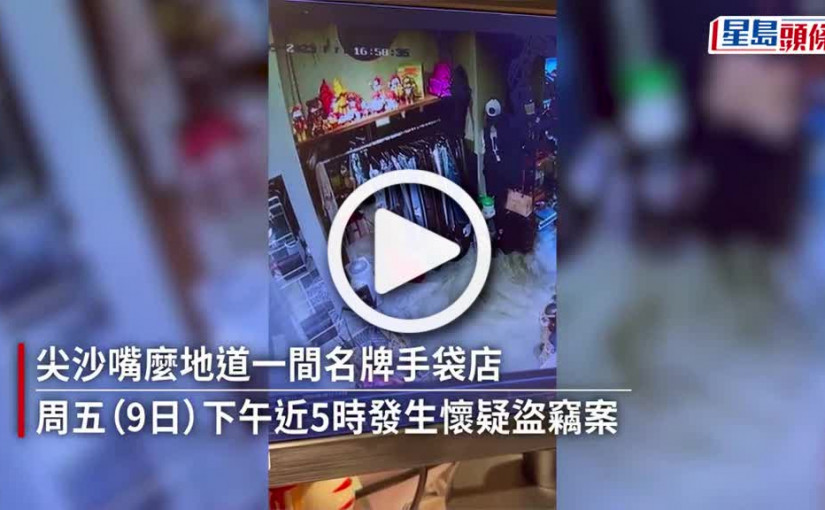 (視頻)南亞賊闖尖沙嘴小店 閃電手10秒偷4名牌手袋包括Chanel及Hermès｜天眼直擊