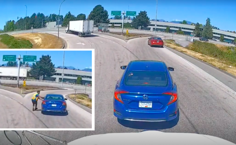 卑詩男子高速上發病汽車自動滑行  卡車司機車流中緊急出手相救