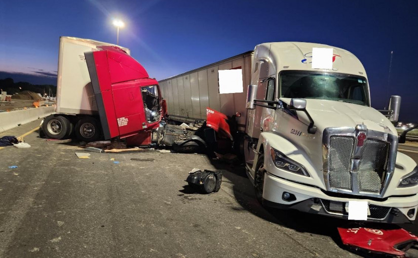 士嘉堡7車相撞內含3輛貨櫃車 一人危殆