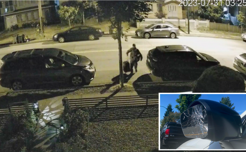 【有片】鏡頭錄下男子深夜企圖劫車  溫哥華一家人惶恐不安