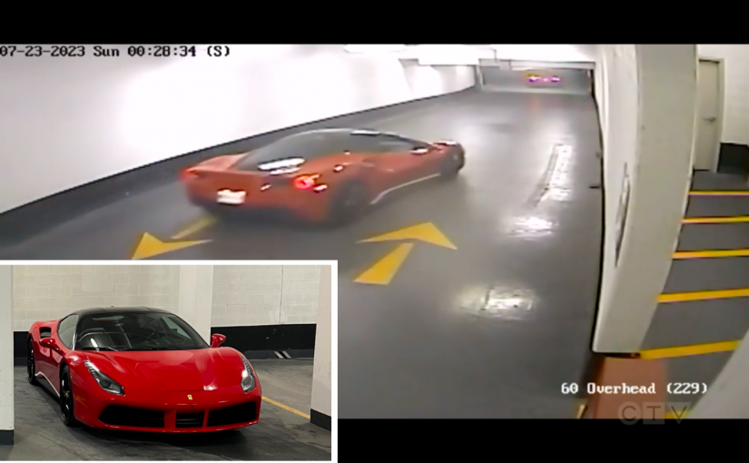 【有片】據稱價值48萬元罕見法拉利跑車於安省柏文車庫被盜