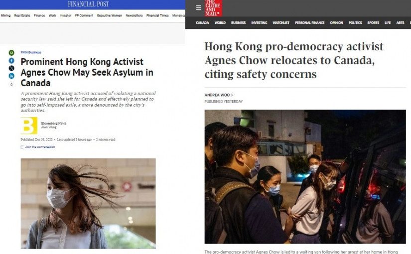 加國傳媒專訪周庭：體驗到自由氣息和搵屋困難